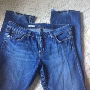 High rise bootcut jeans